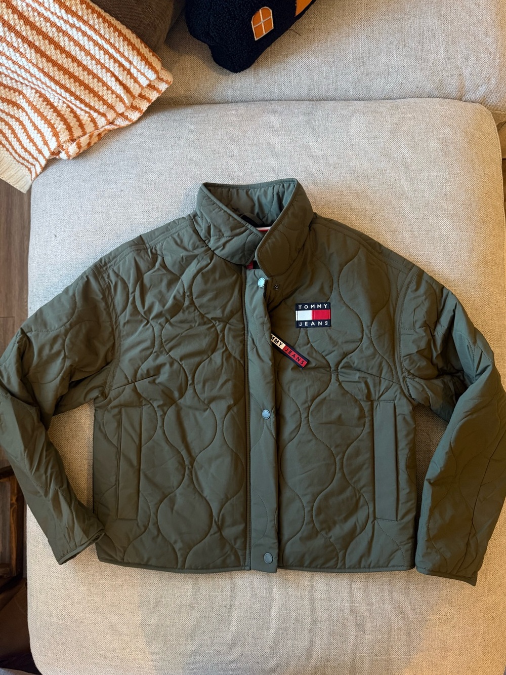 Tommy Hilfiger Olive Green Quilted Lightweight Jacket